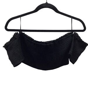 Miss Avenue Size Medium Black Off The Shoulder Smocked Top. Preloved
